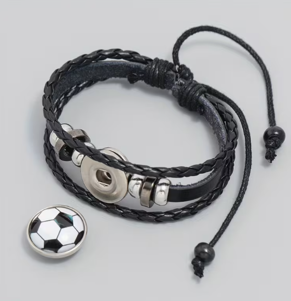 Браслет для чоловіків retro football з м'ячем - Фото 8 Браслет для чоловіків retro football з м'ячем - изображение 8