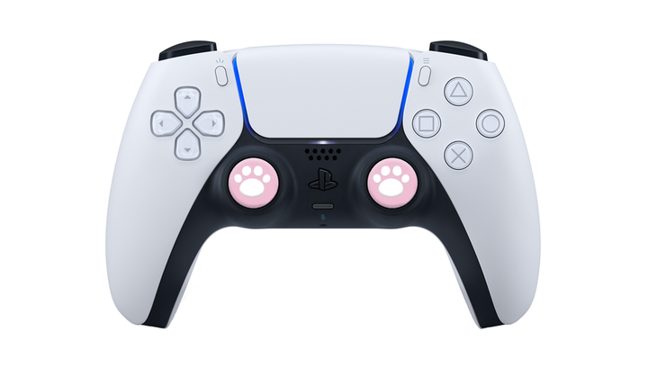 Накладки на Стіки 2шт RMC Cat Paw PlayStation 5 4 3 2 1 Xbox Series One 360 Switch 2 Pink White - зображення 2