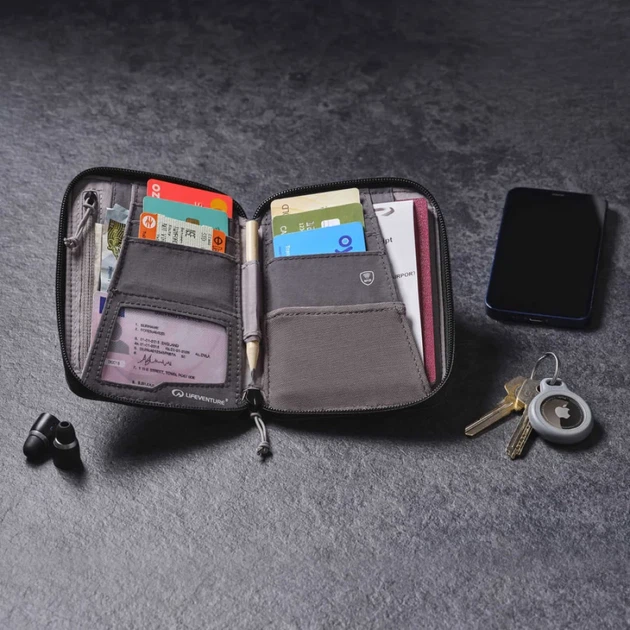 Кошелек Lifeventure Recycled RFID Mini Travel Wallet Grey - изображение 6