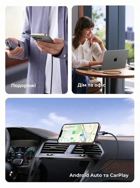 Кабель зарядный Ugreen USB Type-C to Type-C PD 100W 5A QC 4.0 480 Мбит/с 0.5 м Black (L528) - изображение 3