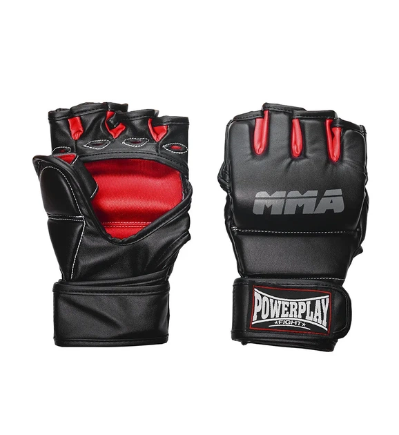Перчатки для MMA Active Point искусственная кожа L/XL черные красные - изображение 4