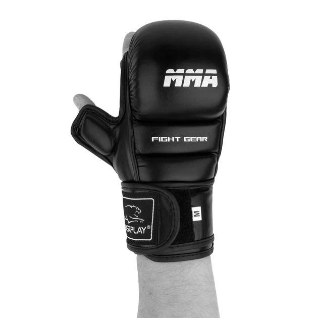 Рукавиці для MMA Active Point штучна шкіра M чорні - зображення 4