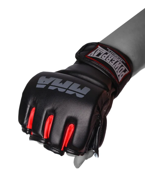 Перчатки для MMA Active Point искусственная кожа L/XL черные красные - изображение 10