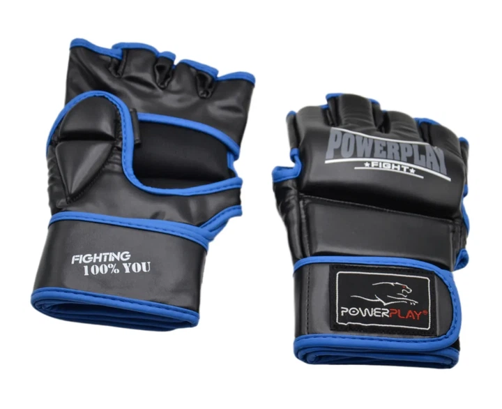 Перчатки для MMA Active Point искусственная кожа XL черные синие - изображение 6