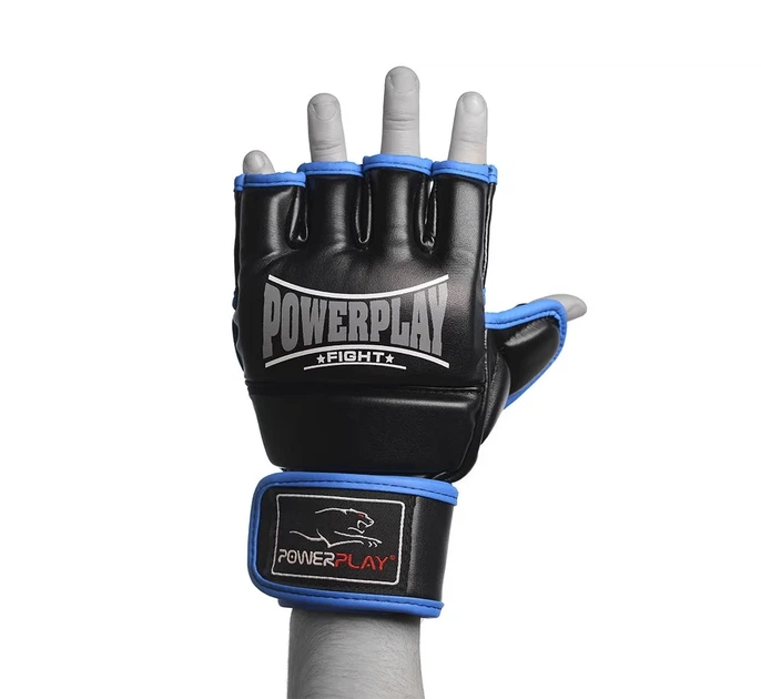 Перчатки для MMA Active Point искусственная кожа XL черные синие - изображение 3