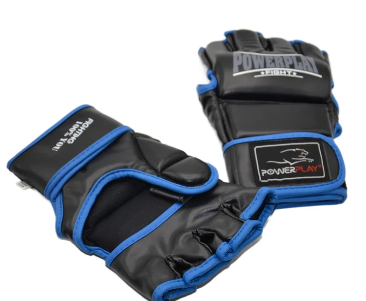 Перчатки для MMA Active Point искусственная кожа XL черные синие - изображение 9