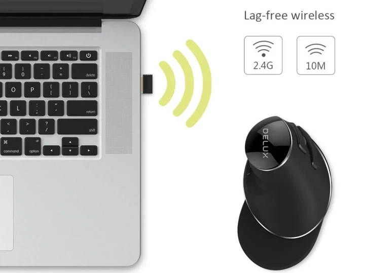 Вертикальная мышь беспроводная Delux M618 PLUS - изображение 4