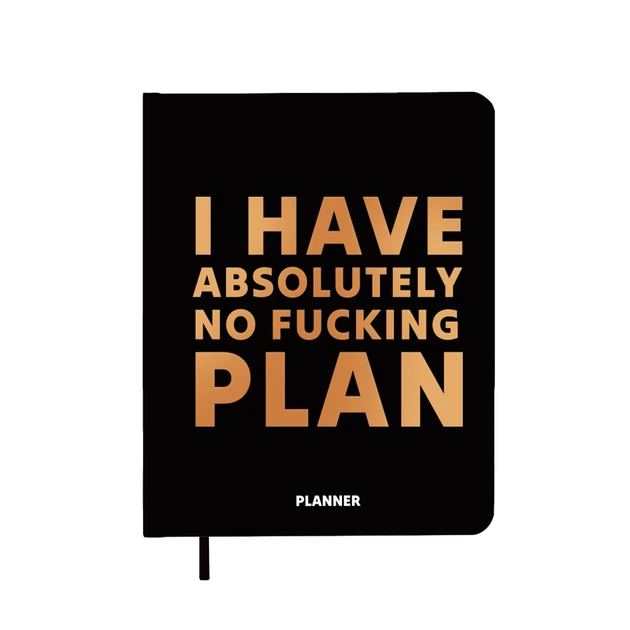 Планер «I HAVE ABSOLUTELY NO PLAN» черный - Фото 1 Планер «I HAVE ABSOLUTELY NO PLAN» черный - изображение 1