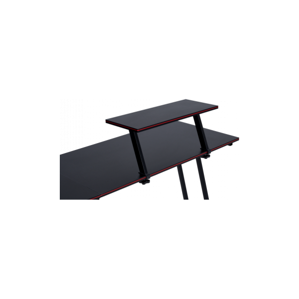 Геймерский компьютерный стол GT Racer T-1741 (130x130x45x73) Black - изображение 8