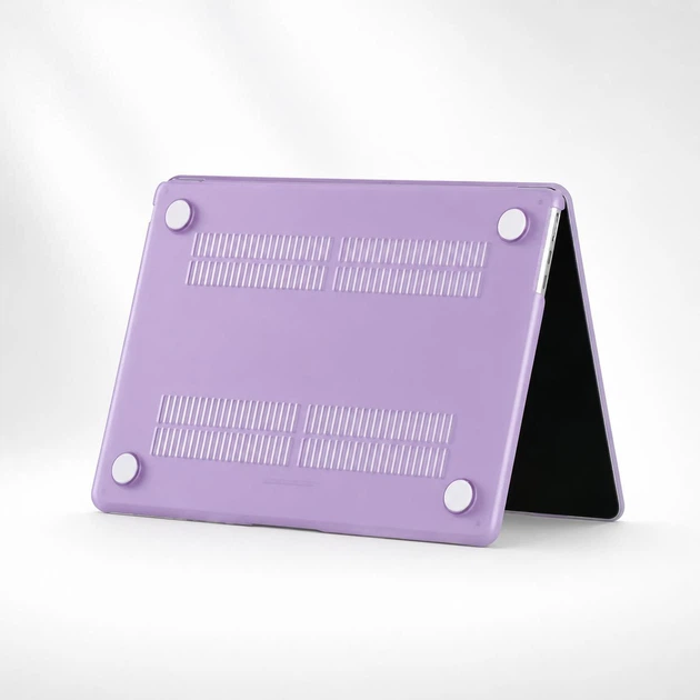 Чехол-накладка для MacBook Air 13.6" M2/M3/M4/M5 2022–2026 A2681/A3113/A3240/A3449 твердый пластиковый защитный кейс Purple фиолетовая матовый - изображение 2