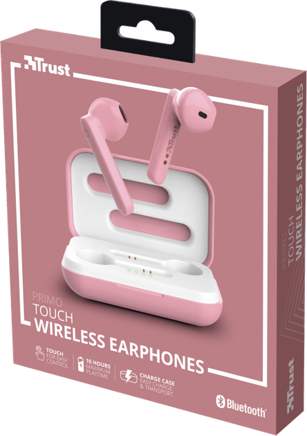 Słuchawki Trust Primo Touch True Wireless Mic Różowe (23782) - obraz 3