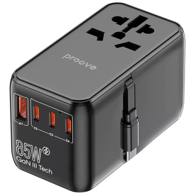 Універсальний адаптер Proove Trip 85W, USB Type-C, Type-A - зображення 2