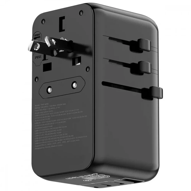 Універсальний адаптер Proove Trip 85W, USB Type-C, Type-A - зображення 5