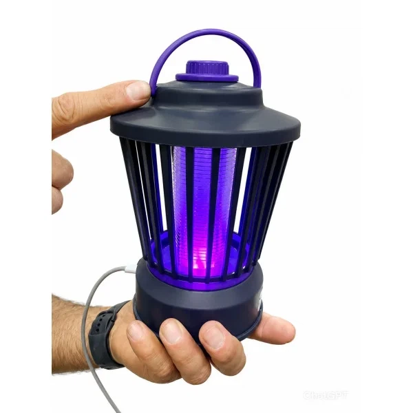 Пастка для комарів та комах акумуляторна M12/Aladdin LED USB з режимом нічника Біла - изображение 7