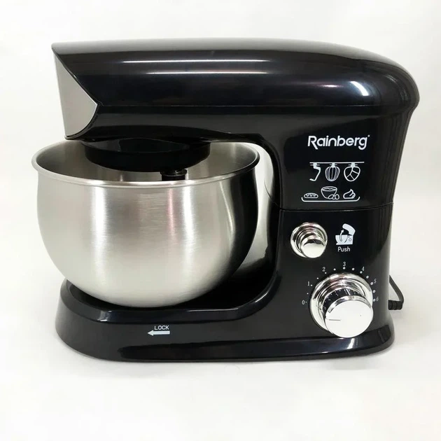 Миксер планетарный Rainberg RB-8083 с чашей из нержавеющей стали 3200 Вт Черный - изображение 4