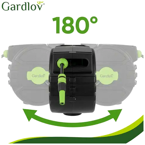 Автоматична котушка для шланга 20 м із пістолетом 7 режимів настінна Gardlov HE0789 - зображення 3
