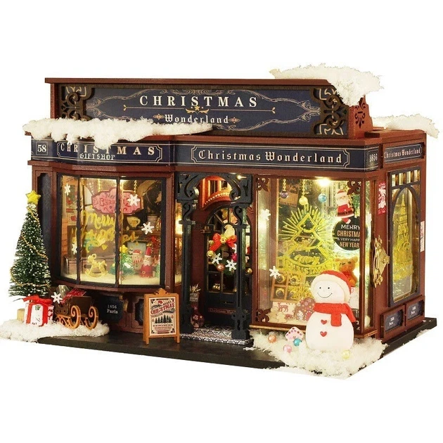 DIY конструктор румбокс Christmas Wonderland — мініатюрний різдвяний магазин із підсвіткою - Фото 7 DIY конструктор румбокс Christmas Wonderland — мініатюрний різдвяний магазин із підсвіткою - зображення 7