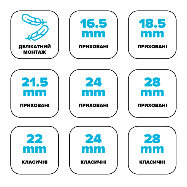 Сервисный ключ DROP PM08KEY-PL на 8 размеров аэраторов F22/M24/М28 (классические) + 16.5/18.5/21.5/24/28 (скрытые) - изображение 8