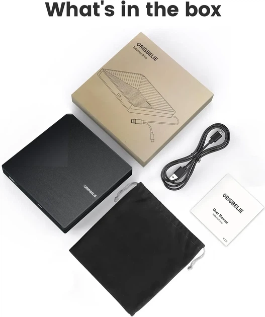 Внешний оптический привод ORIGBELIE BT668 External CD/DVD RW Drive & HDD Device, USB 3.0 Type-C для ноутбука и ПК, - Б/У - изображение 6