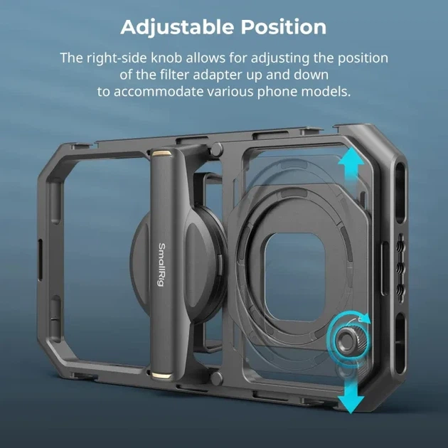 Магнітний адаптер фільтра SmallRig 4843 Attachable Filter Adapter for Universal Mobile Video Cage (67mm) - Б/В - зображення 5