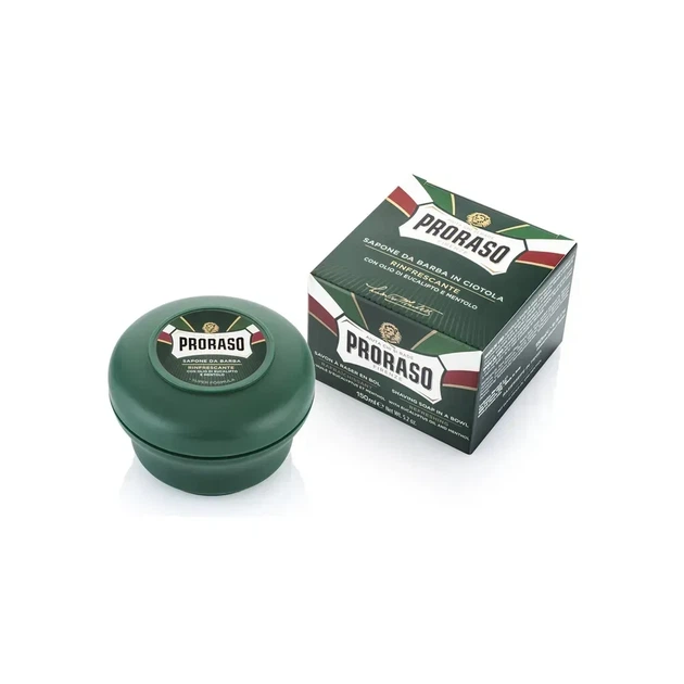 Мыло для бритья Proraso Shaving Soap Jar Refresh Eucalyptus 150 мл с эвкалиптом и ментолом,освежающее средство для гладкого бритья - изображение 6