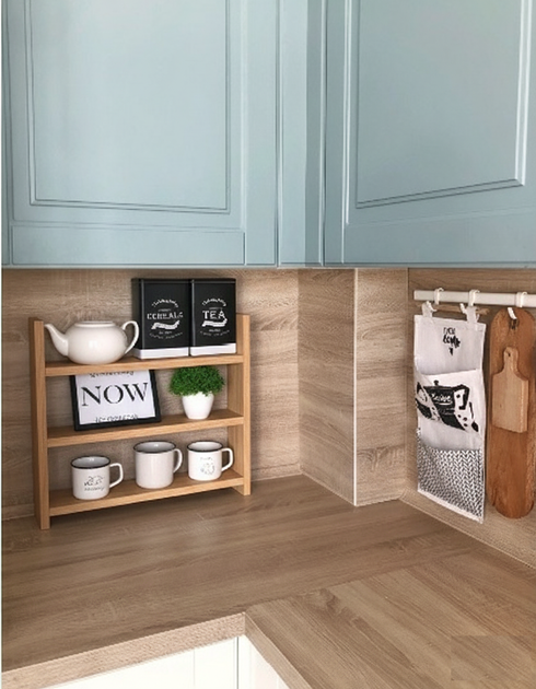 Полка на кухню для столешницы 50*45*10см дуб сонома - Фото 3 Полка на кухню для столешницы 50*45*10см дуб сонома - изображение 3