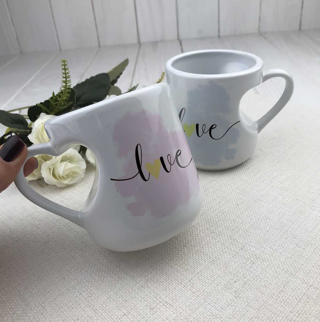 Парные кружки с ручками в форме сердце "love hands" – фото, отзывы ...