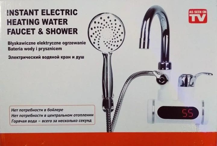Кран-водонагрівач із душем нижнє під'єднання Instant electric heating water Faucet FT-001 - зображення 5
