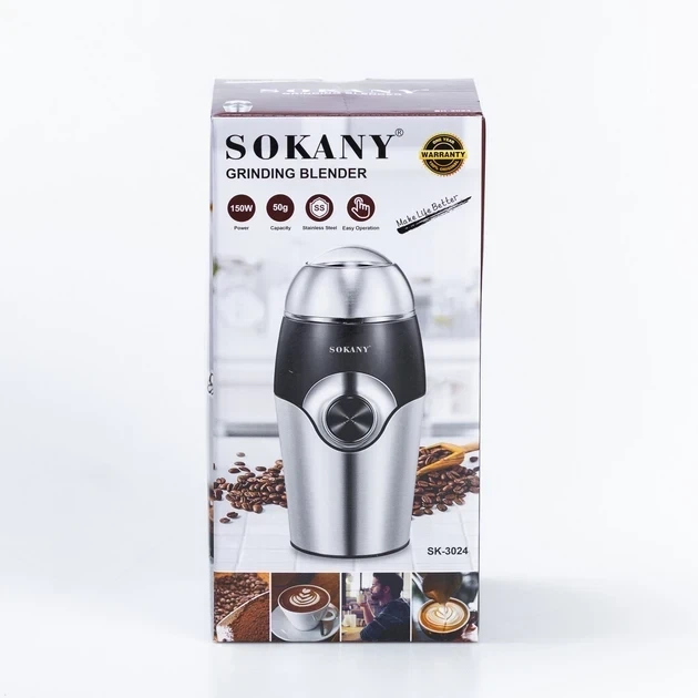 Кавомолка Sokany SK-3024 Grinding Blender 150W 50g електрокофемолка - зображення 9