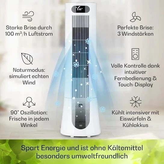 Охладитель-вентилятор Klarstein Skyscraper Frost Без пульта - изображение 3