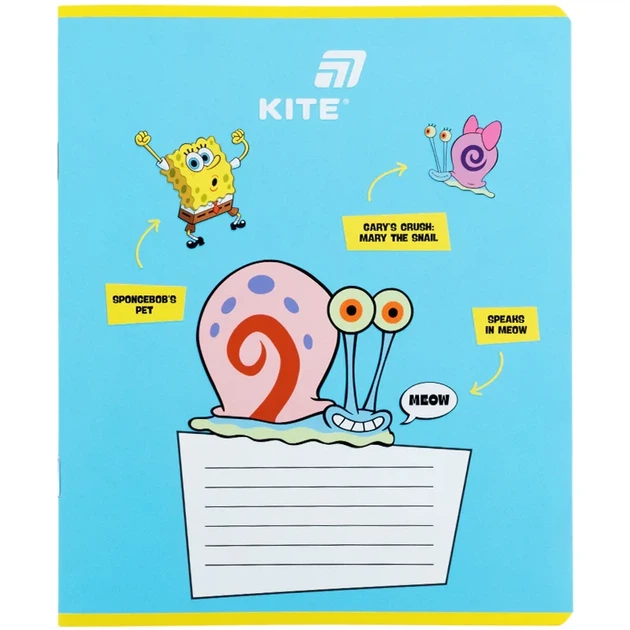 Тетрадь школьная Kite Sponge Bob SB26-234, 12 листов, линия - Фото 7 Тетрадь школьная Kite Sponge Bob SB26-234, 12 листов, линия - изображение 7