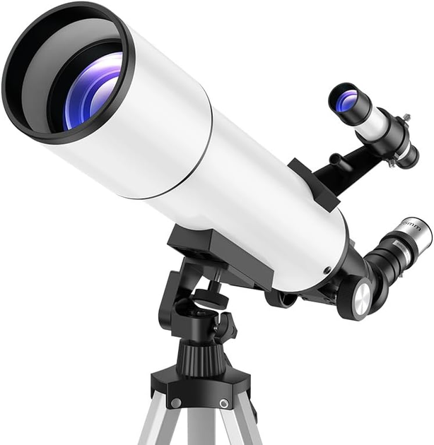 Профессиональный телескоп-рефрактор 80/500 мм для взрослых: FMC оптика, 180x увеличение, экваториальная гора, адаптер для фото - изображение 6