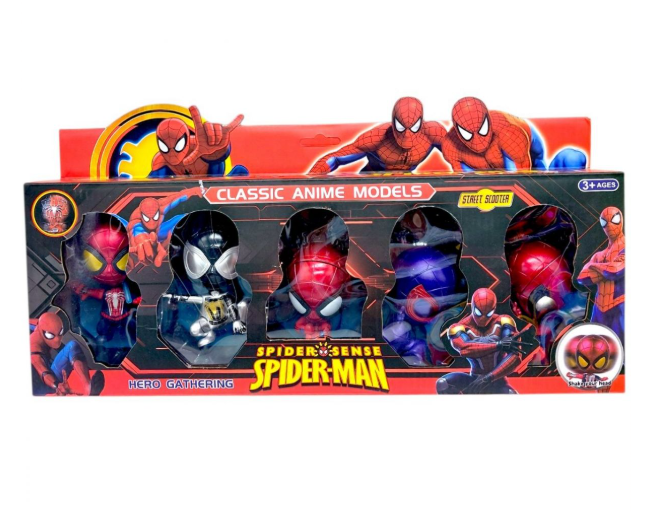 Набор фигурок Паук Spiderman MIC ZS222-101 5 персонажей супергерои для детей от 3 лет - Фото 1 Набор фигурок Паук Spiderman MIC ZS222-101 5 персонажей супергерои для детей от 3 лет - изображение 1