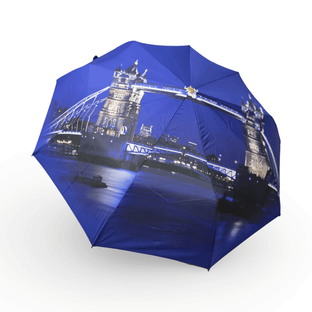 Жіноча парасоля-автомат Rain Flowers 9 спиць карбон подарункова упаковка R01070F2 - зображення 4