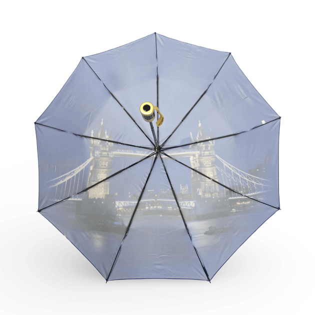 Жіноча парасоля-автомат Rain Flowers 9 спиць карбон подарункова упаковка R01070F2 - зображення 6
