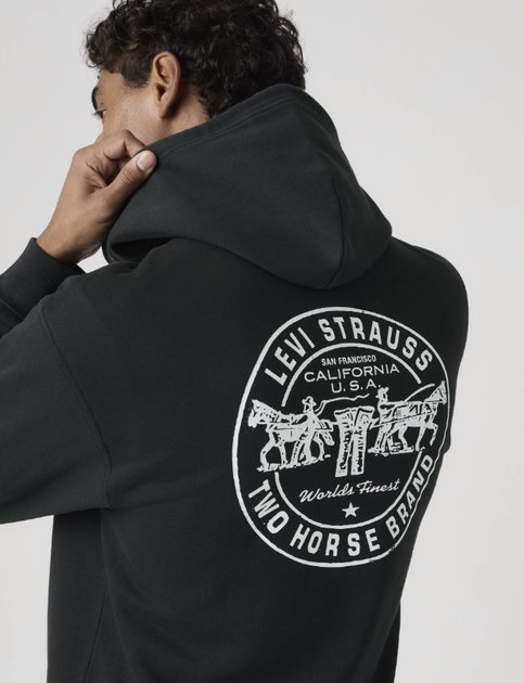 Худі кофта толстовка чоловіча Levi`s RELAXED GRAPHIC HOODIE SWEATSHIRT розмір M - Фото 4 Худі кофта толстовка чоловіча Levi`s RELAXED GRAPHIC HOODIE SWEATSHIRT розмір M - изображение 4