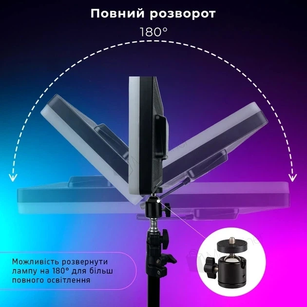 LED лампа для фото та відеозйомки D LED F99 B111013 - зображення 3