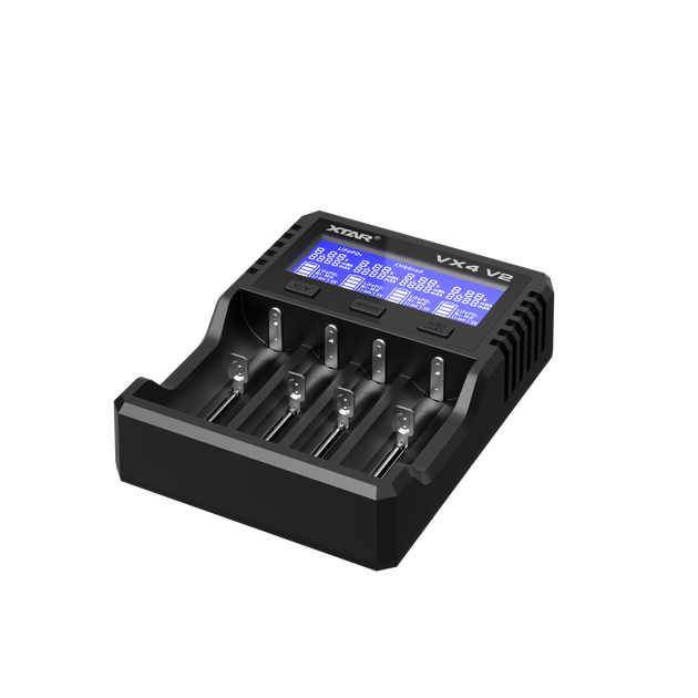 Универсальное ЗУ Xtar VX4 V2 KT, 4 канала, Li-1.5/Ni-Mh/Li-ion/LiFePO4, Test, QC/PD USB-C, LCD, Box - изображение 4