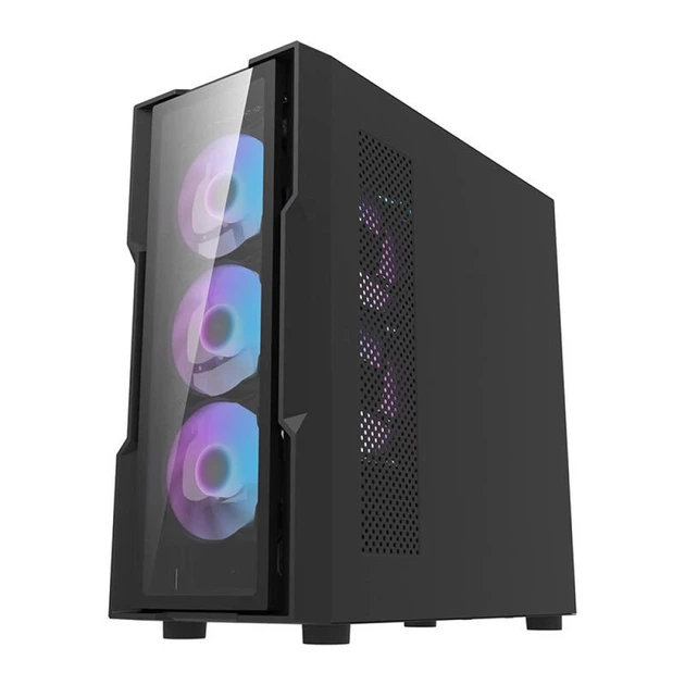 Корпус комп'ютерний Darkflash DK431 Glass + 4 вентилятори RGB Black (DK431) - зображення 4