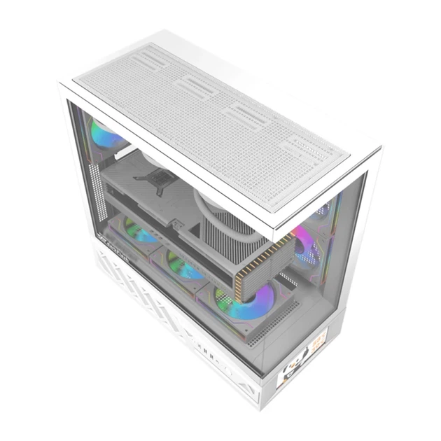 Корпус компьютера DarkFlash DS950V White с дисплеем + 6 вентиляторов - изображение 5