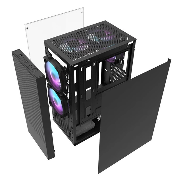 Корпус компьютерный Darkflash A290 + 3 вентилятора Black - Фото 4 Корпус компьютерный Darkflash A290 + 3 вентилятора Black - изображение 4