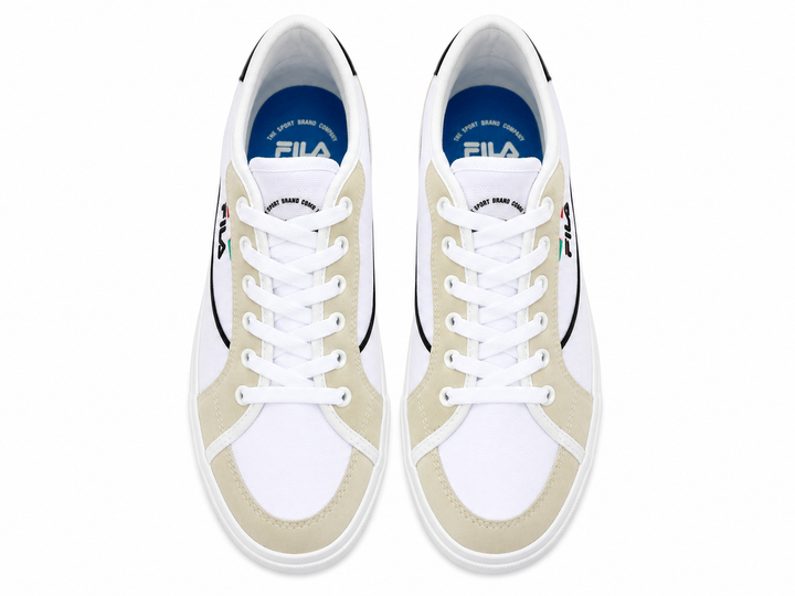 Кеды женские повседневные FILA Canvas Casual белые с бежевыми вставками 39 (4069139841713) - Фото 4 Кеды женские повседневные FILA Canvas Casual белые с бежевыми вставками 39 (4069139841713) - изображение 4