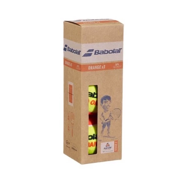 М'ячі для тенісу Babolat Orange paper pack 3 balls (1000-501107-113) - Фото 2 М'ячі для тенісу Babolat Orange paper pack 3 balls (1000-501107-113) - зображення 2