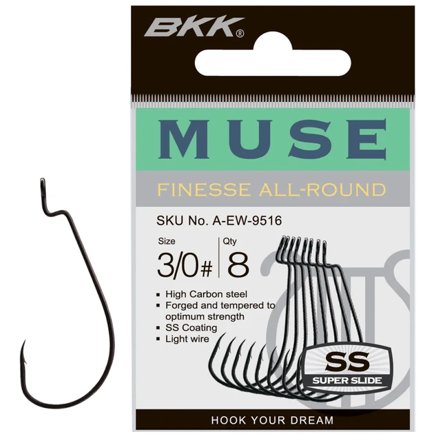 Крючок BKK Muse #2/0 (8 шт/уп) - Фото 1 Крючок BKK Muse #2/0 (8 шт/уп) - изображение 1