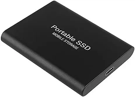 Внешний жесткий диск Портативный SSD 2TB USB 3.1 Type-C, противоударный алюминиевый накопитель черный - изображение 3