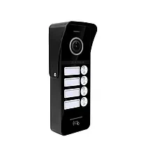 Виклична панель домофону з вбудованим зчитувачем карток SEVEN CP-7504/4 RFID black - Фото 5 Виклична панель домофону з вбудованим зчитувачем карток SEVEN CP-7504/4 RFID black - зображення 5