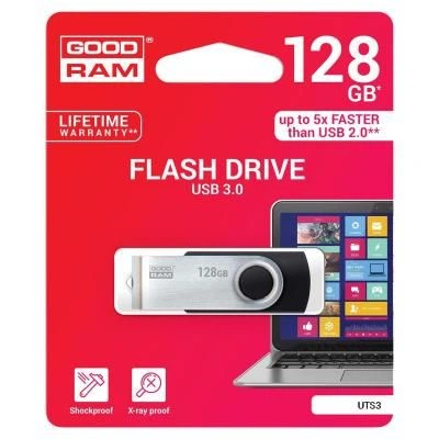 USB флеш накопичувач Goodram 128GB UTS3 Twister Black USB 3.0 (UTS3-1280K0R11) - Фото 3 USB флеш накопичувач Goodram 128GB UTS3 Twister Black USB 3.0 (UTS3-1280K0R11) - зображення 3