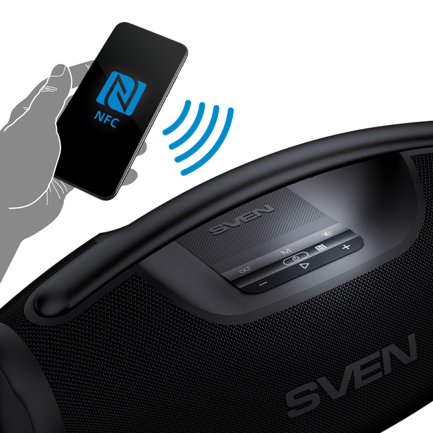 Портативна Bluetooth-колонка SVEN PS-990 180 Вт IPX7 з RGB-підсвічуванням чорна - зображення 11
