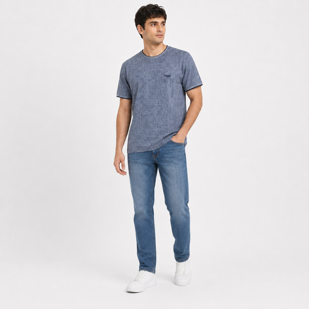Футболка Red-Down мужская хлопковая с эластаном свободного кроя,XXXL,Серый - Фото 4 Футболка Red-Down мужская хлопковая с эластаном свободного кроя,XXXL,Серый - изображение 4