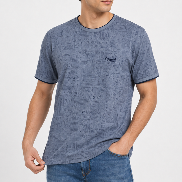 Футболка Red-Down мужская хлопковая с эластаном свободного кроя,XXXL,Серый - Фото 3 Футболка Red-Down мужская хлопковая с эластаном свободного кроя,XXXL,Серый - изображение 3